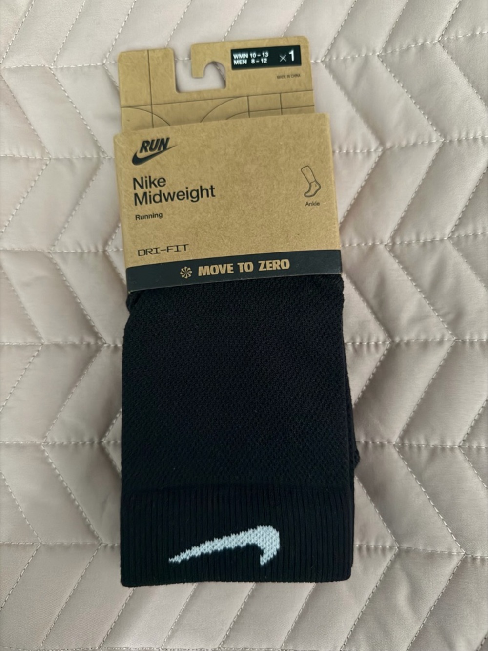 Nike Dri-Fit Black Athletic Running Ankle Socks